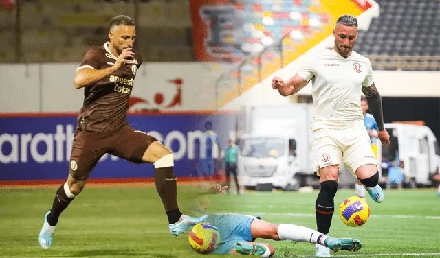 Emanuel Herrera jugó todo el primer tiempo ante la César Vallejo en la Noche Poeta. Foto: Composición LR/Universitario