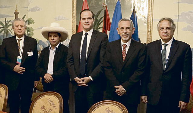 BID. Presidente del BID, Claver-Carone, y delegación peruana. Foto: difusión