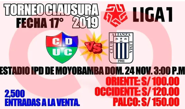 Alianza Lima chocará ante Unión Comercio por la última fecha del Torneo Clausura.