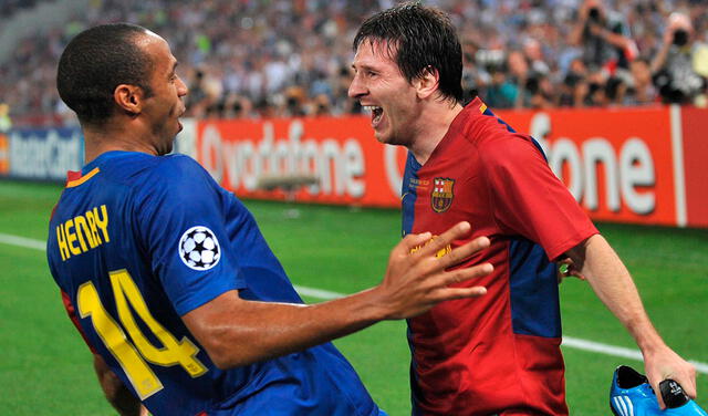 Henry jugó con Messi entre 2007 y 2009 en Barcelona. Foto: AFP
