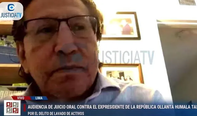 Alejandro Toledo participó en juicio oral que se le sigue al expresidente Ollanta Humala y Nadine Heredia. Foto: Justicia TV