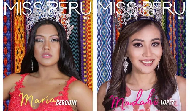 Miss Jaén y Miss Junín.  Foto: Miss Perú / Facebook