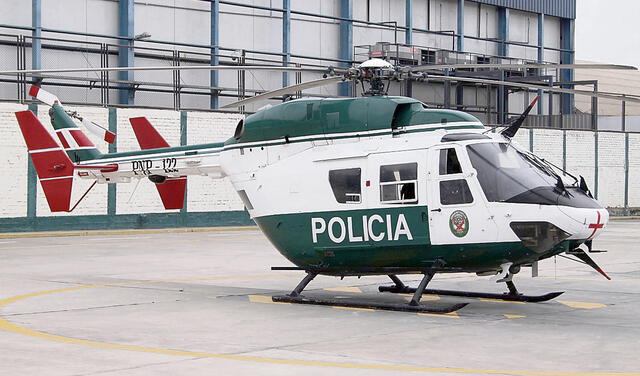 Norteamericano. El modelo antiguo Bell 412 que usa la PNP. Foto: difusión