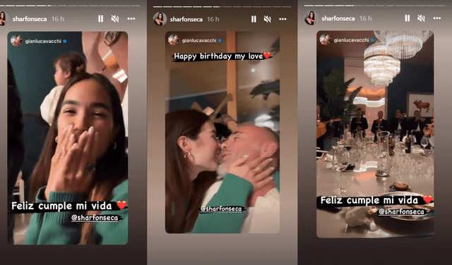 Gianluca Vacchi celebra el cumpleaños de su novia Sharon Fonseca.