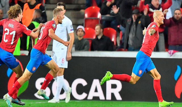 El último duelo Inglaterra vs. República Checa, en 2019, resultó en victoria de los segundos por 2-1. Foto: AFP