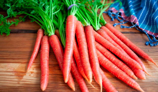 Las zanahorias rojas contienen un pigmento llamado licopeno. Foto: Mountain Top Seed Bank