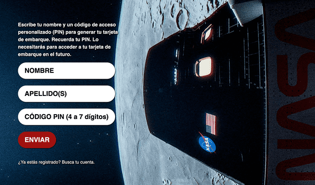 Envía tu nombre a la Luna - NASA