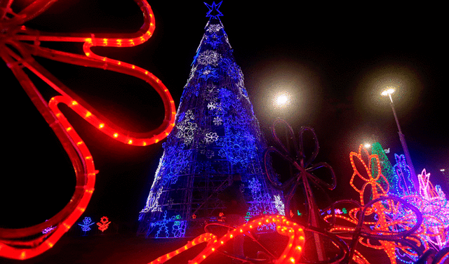 Las calles suelen decorarse con luces  con ocasión de la Navidad. Foto: EFE