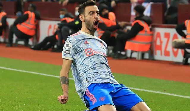 Bruno Fernandes comanda al Manchester United tras la ausencia de Cristiano Ronaldo. Foto: AFP