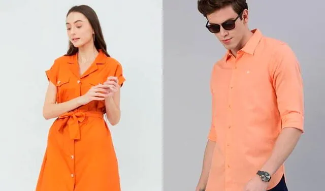 El color naranja trae mucha alegría y energía. Foto: composición / fortunestore8.id / fashionable_mens_casuals_shirt / Instagram