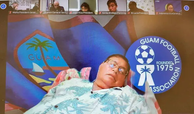 Marvin Iseke, Directivo representante de Guam, se quedó dormido en plena cumbre FIFA
