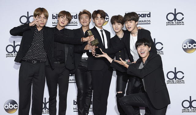 BTS en su primera asistencia a los Billboard Music Awards (2017). Foto: AFP