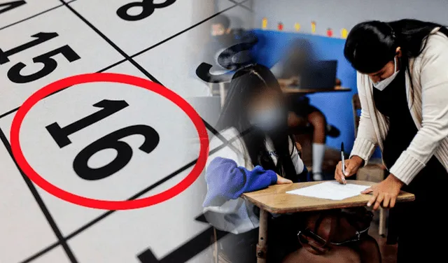 En el cronograma de Minedu las clases escolares de este 2022 culminan el 16 de diciembre
