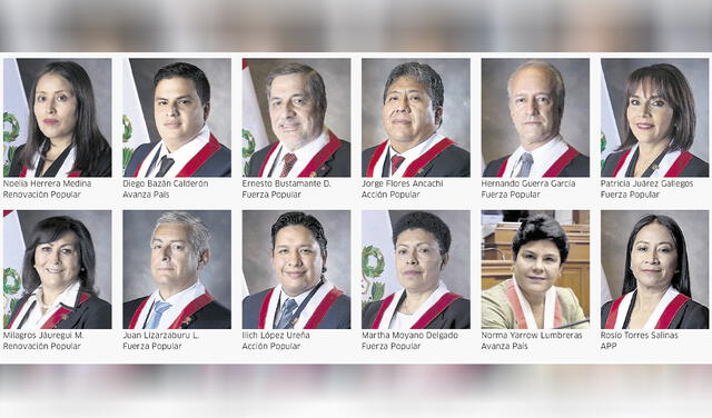 Integrantes Subcomisión de Acusaciones Constitucionales, Congreso