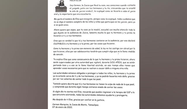 “gracias Por Ser Valiente” La Carta De Una Jueza A Niña Que Declaró Haber Sido Abusada 9359