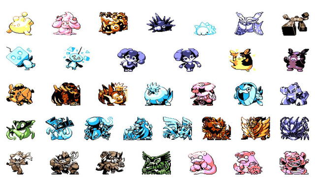 Algunos de los sprites hechos por el artista. Foto: Twitter/Pat Ackerman