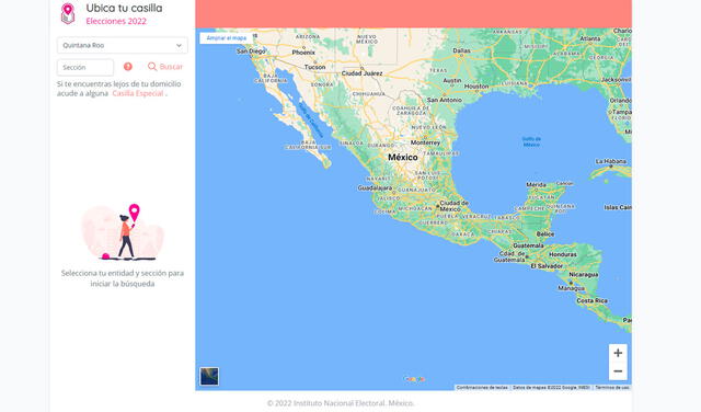 Puedes usar la plataforma de búsqueda de tu casilla de votación en el portal habilitado por el INE. Foto: captura de Ubica tu casilla