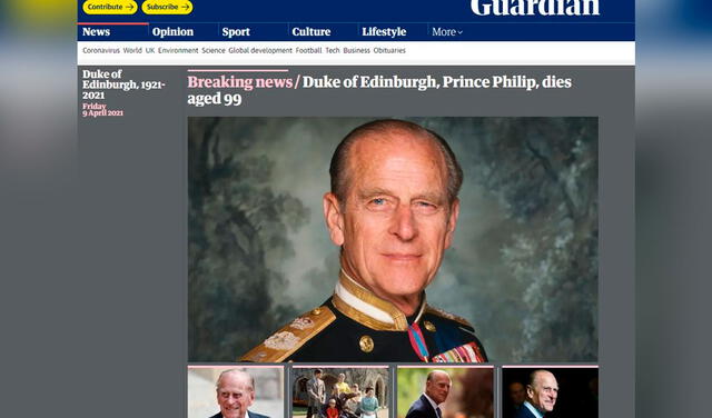 “Buenas noches, Felipe”: el adiós de medios británicos al Duque de Edimburgo