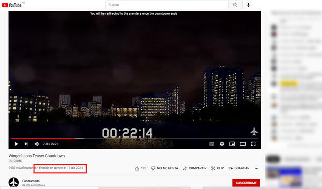 Transmisión en vivo del 13 de diciembre de 2021. Foto: captura en Youtube / Pandramodo.