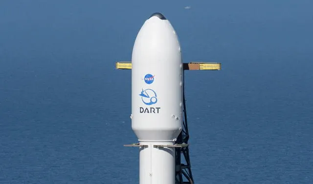 La nave DART fue lanzada al espacio el 24 de noviembre de 2021 a bordo de un cohete Falcon 9 de SpaceX, la empresa del multimillonario Elon Musk. Foto: NASA