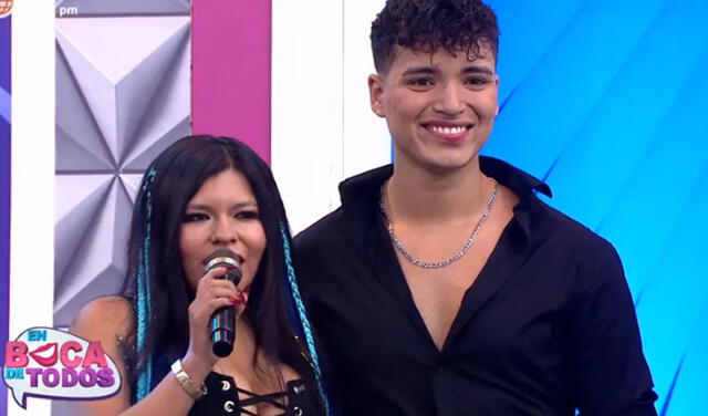 Briyit Palomino y Vladimir Alexander se presentaron en el set de En boca de todos. Foto: captura América TV