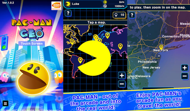 Interfaz de Pac-Man Geo. Foto: Google Play Store