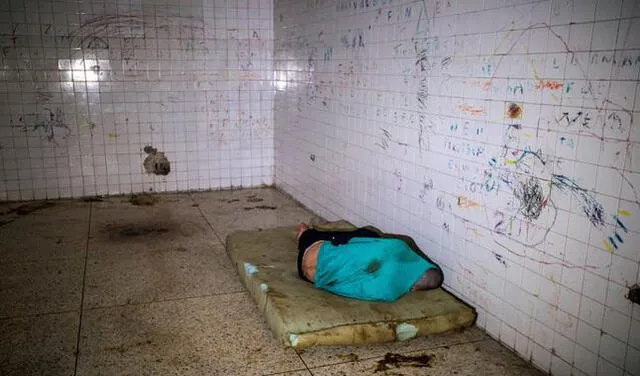 Un enfermo internado en el Hospital Psiquiátrico de Caracas. Foto: EFE