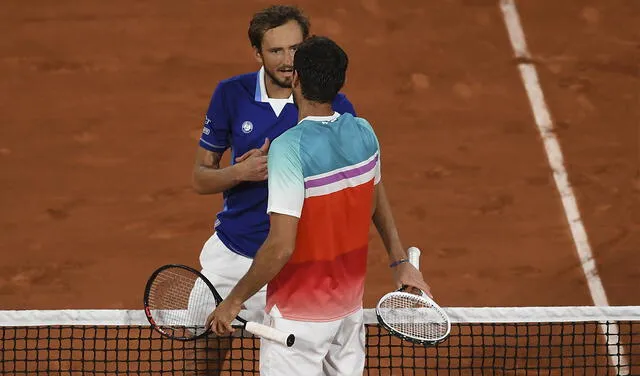 Daniil Medvédev perdió por 3 sets a 0 contra el croata Marin Cilic. Foto: AFP