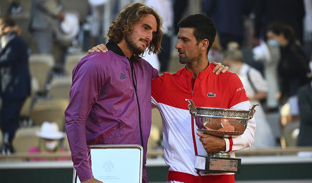 Stefanos Tsitsipas perdió ante Novak Djokovic la final del Roland Garros 2021. Foto: AFP