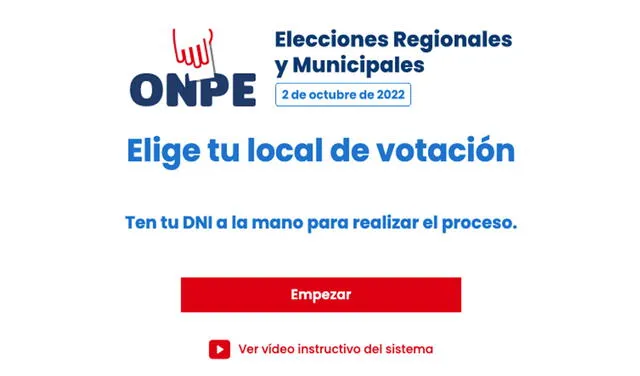 Son tres los locales que puedes elegir en la plataforma de la ONPE. Foto: Captura Elige tu local de votación