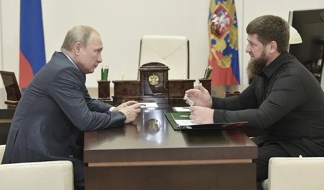 Ramzán Kadírov y Vladimir Putin