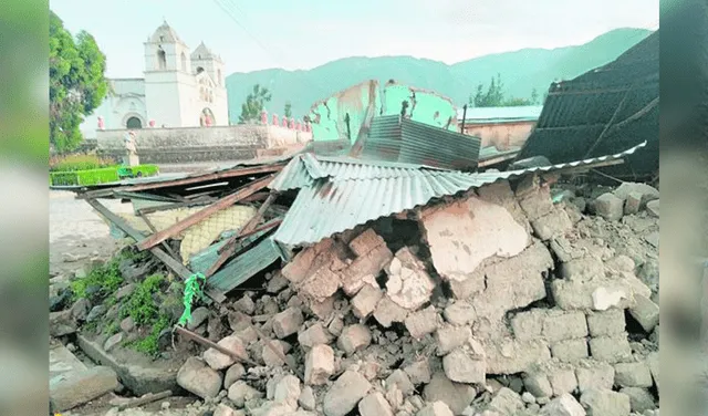 Colca. Los sismos han dejado 80 viviendas inhabitables. Foto: difusión