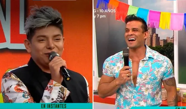 Bryan Arámbulo no pudo evitar comentar la interpretación de Christian Domínguez. Foto: captura América TV.