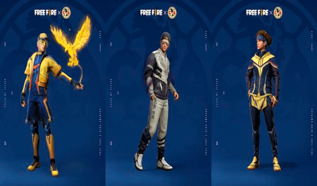 Así lucirán las skins y mascotas del Club América en Free Fire. Foto: Garena