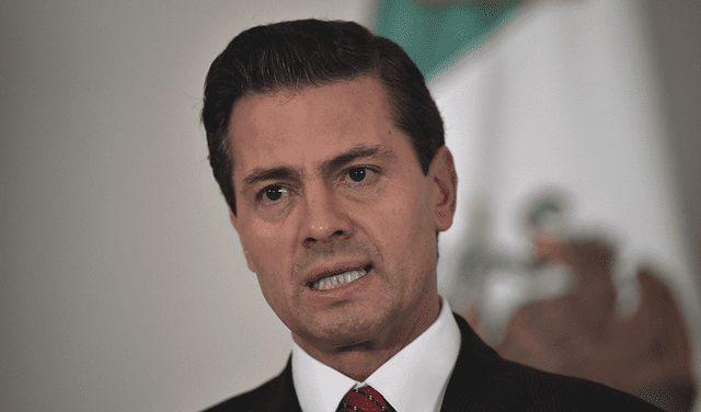El expresidente de México, Enrique Peña Nieto, durante una conferencia de prensa al margen de la APEC.