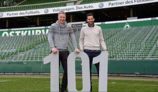 Bode pasó toda su carrera en el club verde y fue compañero de Pizarro en los primeros años del peruano en Alemania. Foto: Werder Bremen