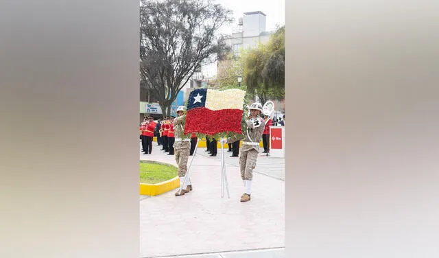 Homenaje. Autoridades chilenas, militares y políticas, saludaron al Perú por su aniversario patrio, dejando ofrenda en busto de Don José de San Martín. Foto: La República/Liz Ferrer