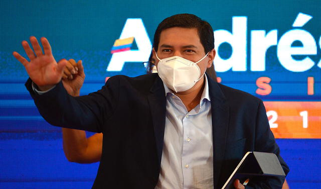 Andrés Arauz, exministro de Rafael Correa, ganó la primera vuelta en Ecuador. Foto: AFP