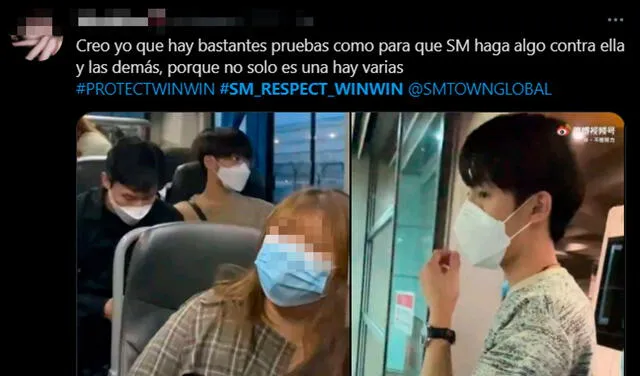 Identifican a mujer que habría acosado a Winwin de NCT en el aeropuerto. Foto: Twitter