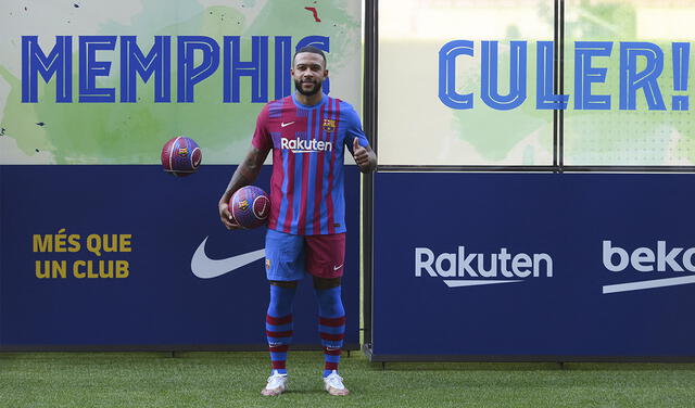 Memphis Depay firmó con Barcelona hasta el 2023. Foto: AFP