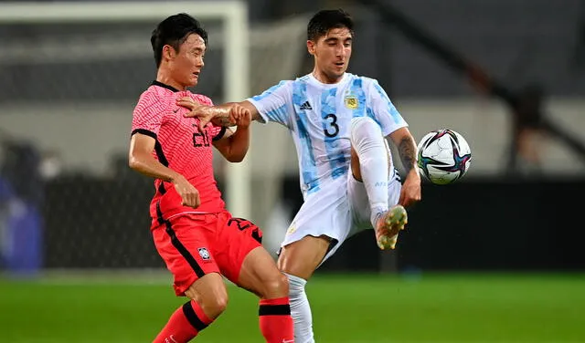 La sub-23 de Argentina empató 2-2 con Corea del Sur en su amistoso más reciente. Foto: AFP