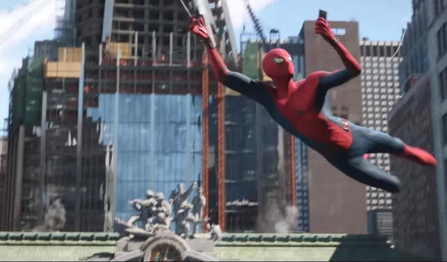 Escena de Spider-Man: Homecoming con la Torre Avenger siendo reconstruida. Foto: Marvel Studios