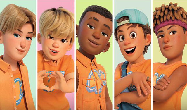 4 *Town es la boy band que sale en "Red", la nueva película de Disney. Foto: Pixar