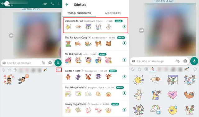 WhatsApp lanza un pack de stickers de vacunas y así puedes usarlas