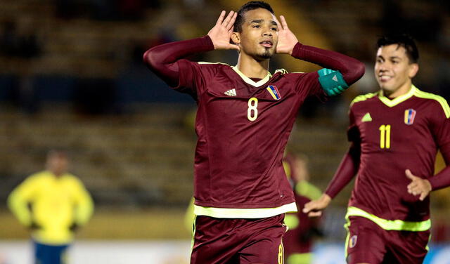 Yangel Herrera debutó en el 2016 con la selección venezolana. Foto: AFP   