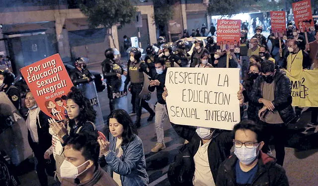 Marcha por una educación sexual integral en Perú. Foto: Gerardo Marín/La República   