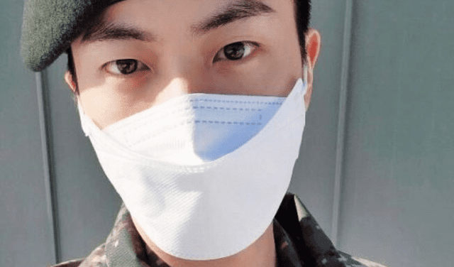 Jin de BTS en el Ejército. Foto: Hybe Jin de BTS en el Ejército. Foto: Hybe