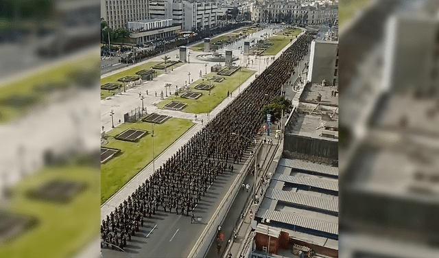  Contra los ciudadanos. En Lima llamó la atención el despliegue de miles de policías. El exceso en la singular demostración de fuerza por parte del Gobierno generó desconcierto y críticas. Foto: difusión   