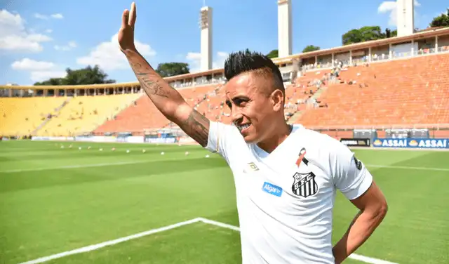 Christian Cueva fue el segundo fichaje más caro en la historia de Santos. Foto: Santos FC.   