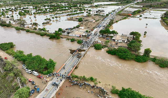  Lambayeque. El río La Leche se desbordó en la zona de Pacora y dañó casas y cultivos. Foto: Joseph Chero/La República   